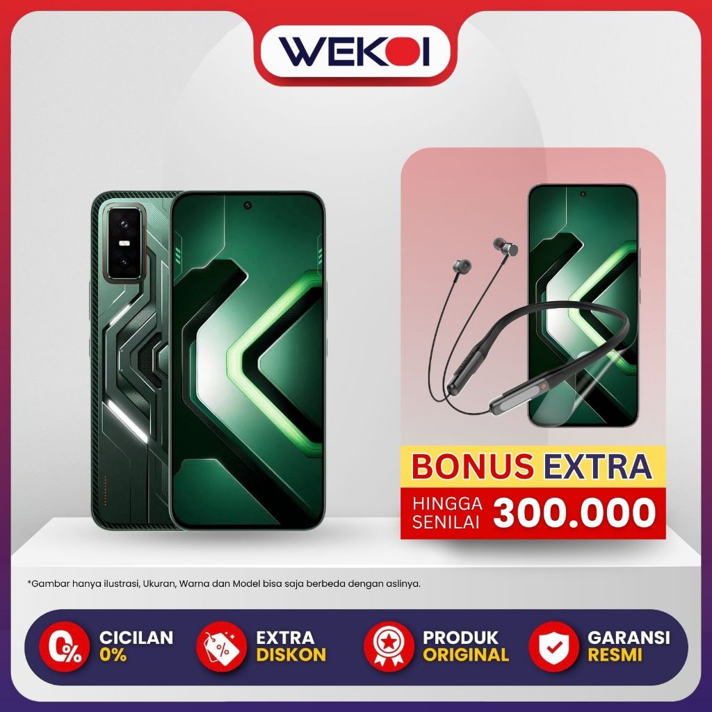 Infinix GT 30 5G 8/256GB AMOLED 144Hz Baterai 5500mAh Dimensity 7400 HP Gaming NFC Garansi Resmi