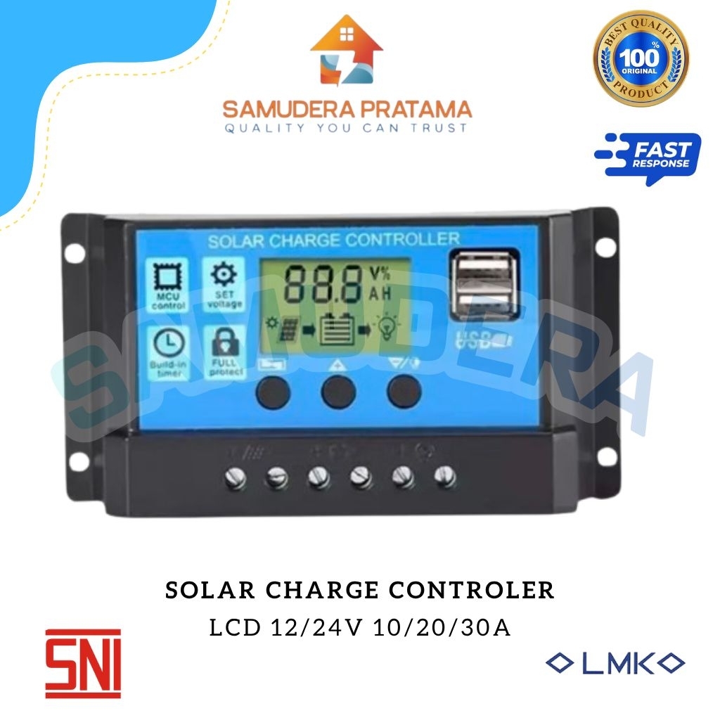 SOLAR CHARGE CONTROLLER LCD 10A / 20A / 30A SCC PANEL SOLAR
