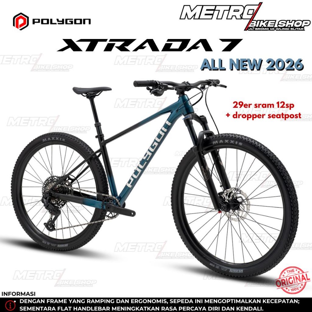 Polygon Xtrada 7 TERBARU ALL NEW 2026 Sepeda gunung Polygon Sepeda MTB Sepeda XC size M 27/29 inch