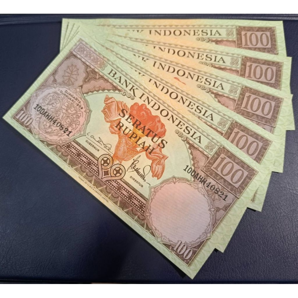 Uang Kuno 100 Bunga 1959 Gress