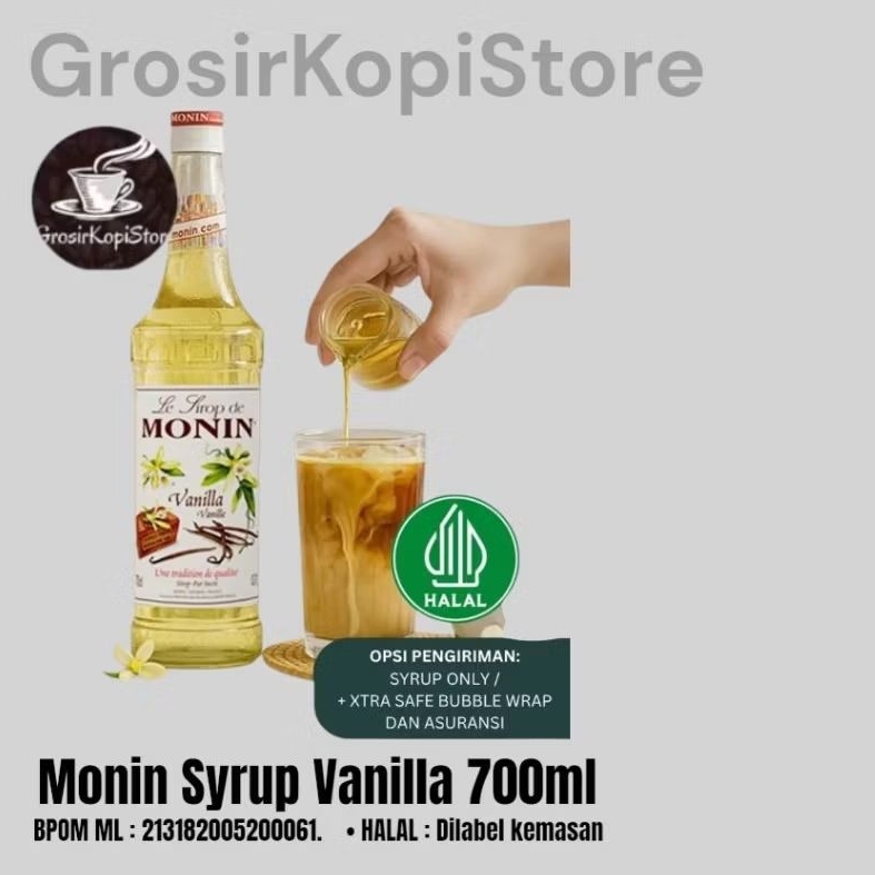 Monin Sirup Vanilla 700ml- Syrup Monin Vanilla 700ml