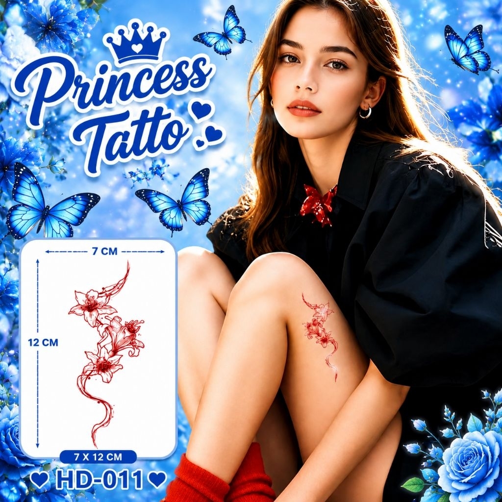 TATTO | Tatto temporer | Sticker tatto temporer | Kode HD-011 | Tahan 7 hari