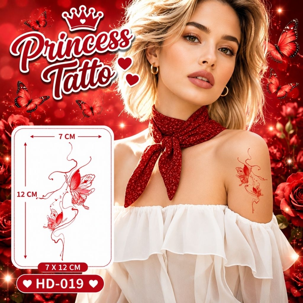 TATTO | Tatto temporer | Sticker tatto temporer | Kode HD-019 | Tahan 7 hari
