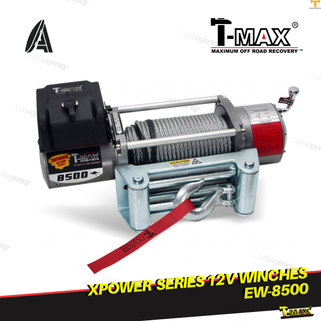 T-Max TMAX T-Max Winches EW-8500  -  TMax 8500 lbs XPower 12V Winch