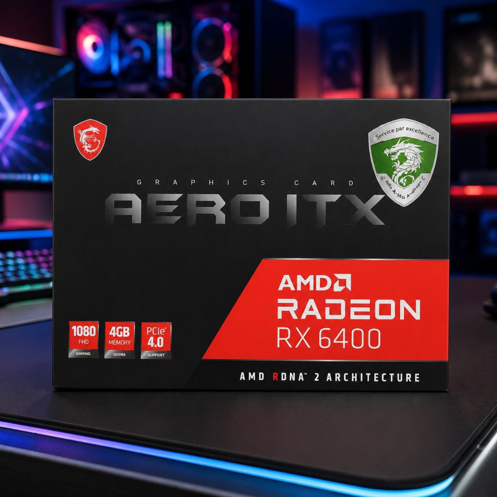 MSI Radeon RX 6400 4GB GDDR6 PCIe 4.0 VGA Gaming AMD RX6400 Full HD 1080P Likenew Mantap