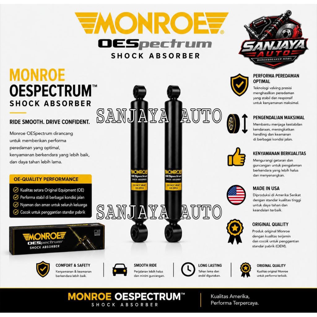 SHOCKBREAKER BELAKANG HONDA JAZZ RS ORIGINAL MONROE OESPECTRUM