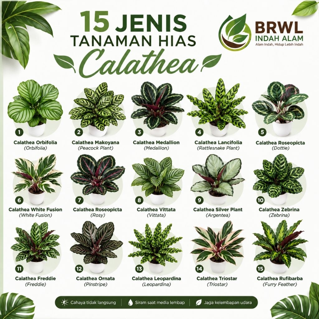 15 Jenis Tanaman Hias Calathea - Tanaman hias Calathea