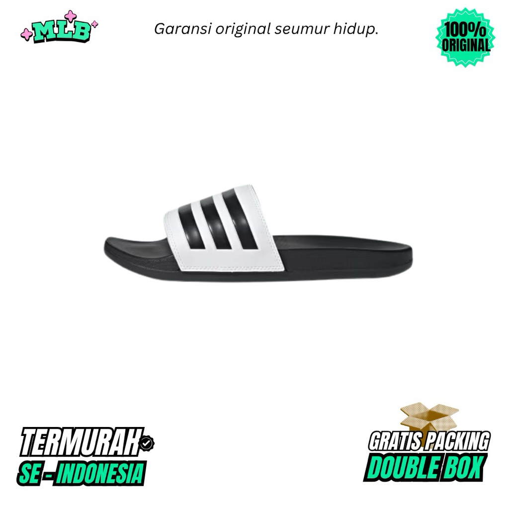Sandal Adilette Comfort White Black