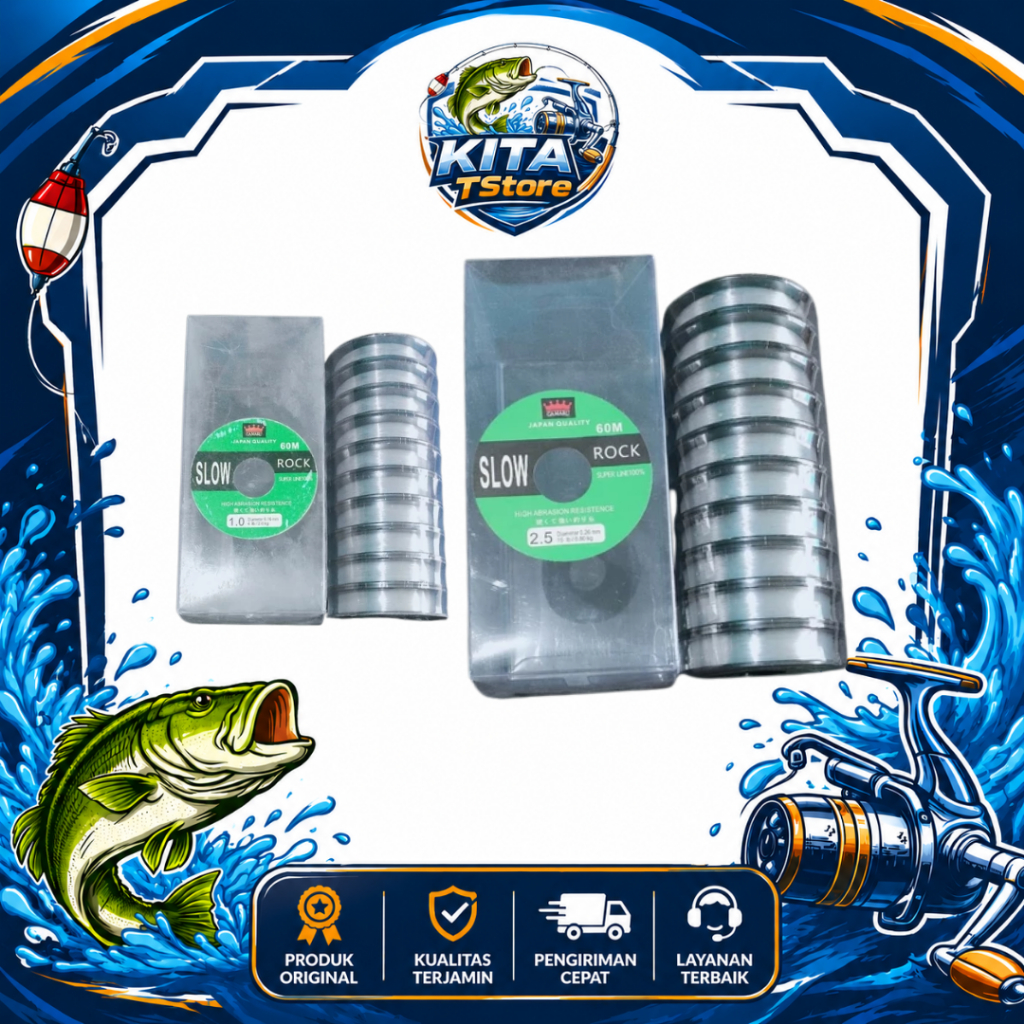 SENAR PANCING GAMARU SLOW ROCK Original | Braided Line Super Kuat Tahan Gesek | Diameter Kecil Tarik