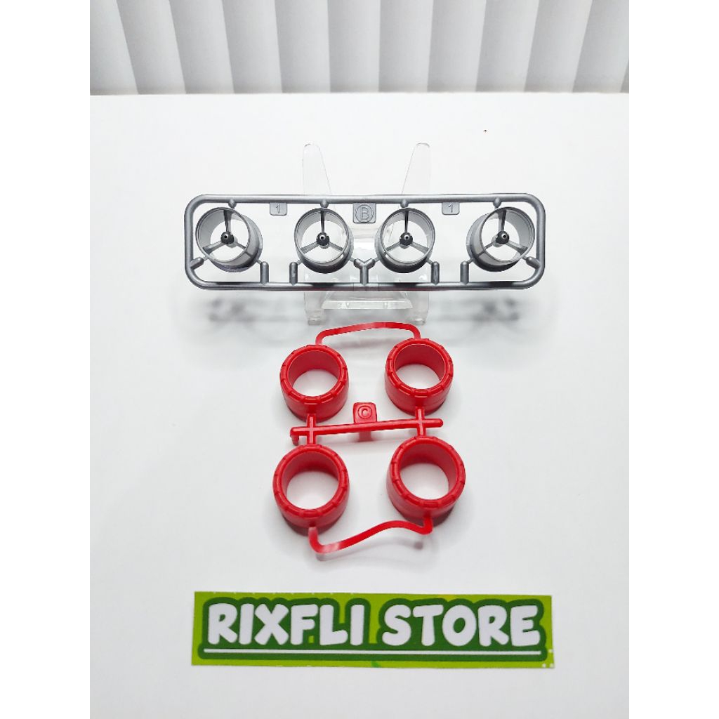 Velg dan Ban Tamiya KIT DAXING Series RISING TRIGGER WHITE SPECIAL Ukuran SMALL LEBAR Part Copotan K