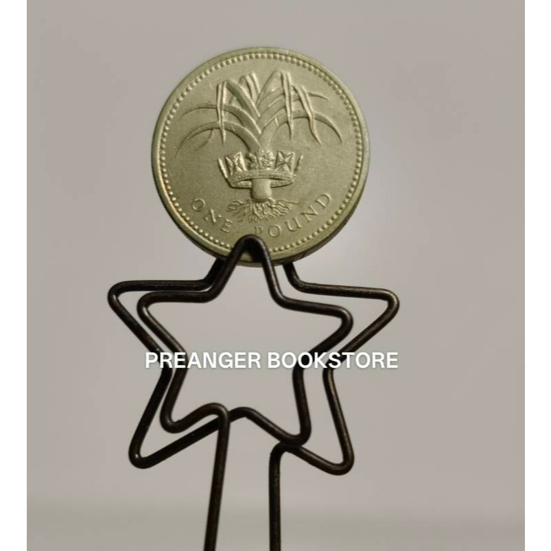 Koin Kuno Inggris 1 Pound (One Pound) 1985 Gambar Daun Bawang Wales - British Coin Asli