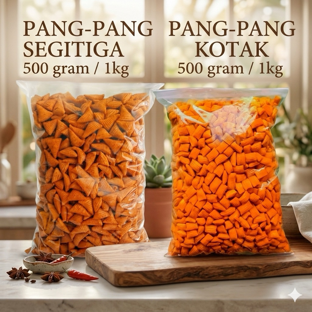 500gram/1kg - SNACK PANG PANG KOTAK PANGPANG SEGITIGA manis bantal pedas stik camilan Snack bantal k