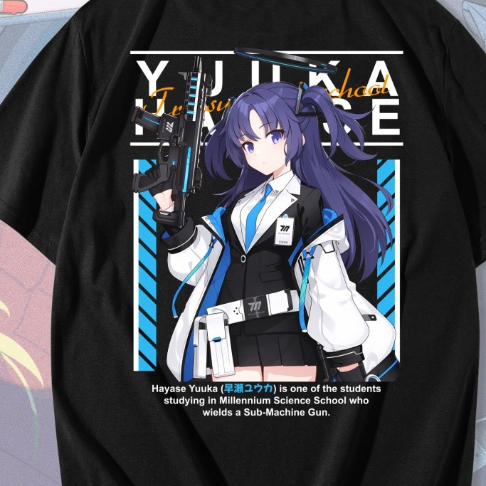 KAOS HAYASE YUUKA BLUE ARCHIVE - KAOS DISTRO PRIA & WANITA KAOS ANIME & GAME BLUE ARCHIVE HAYASE YUU