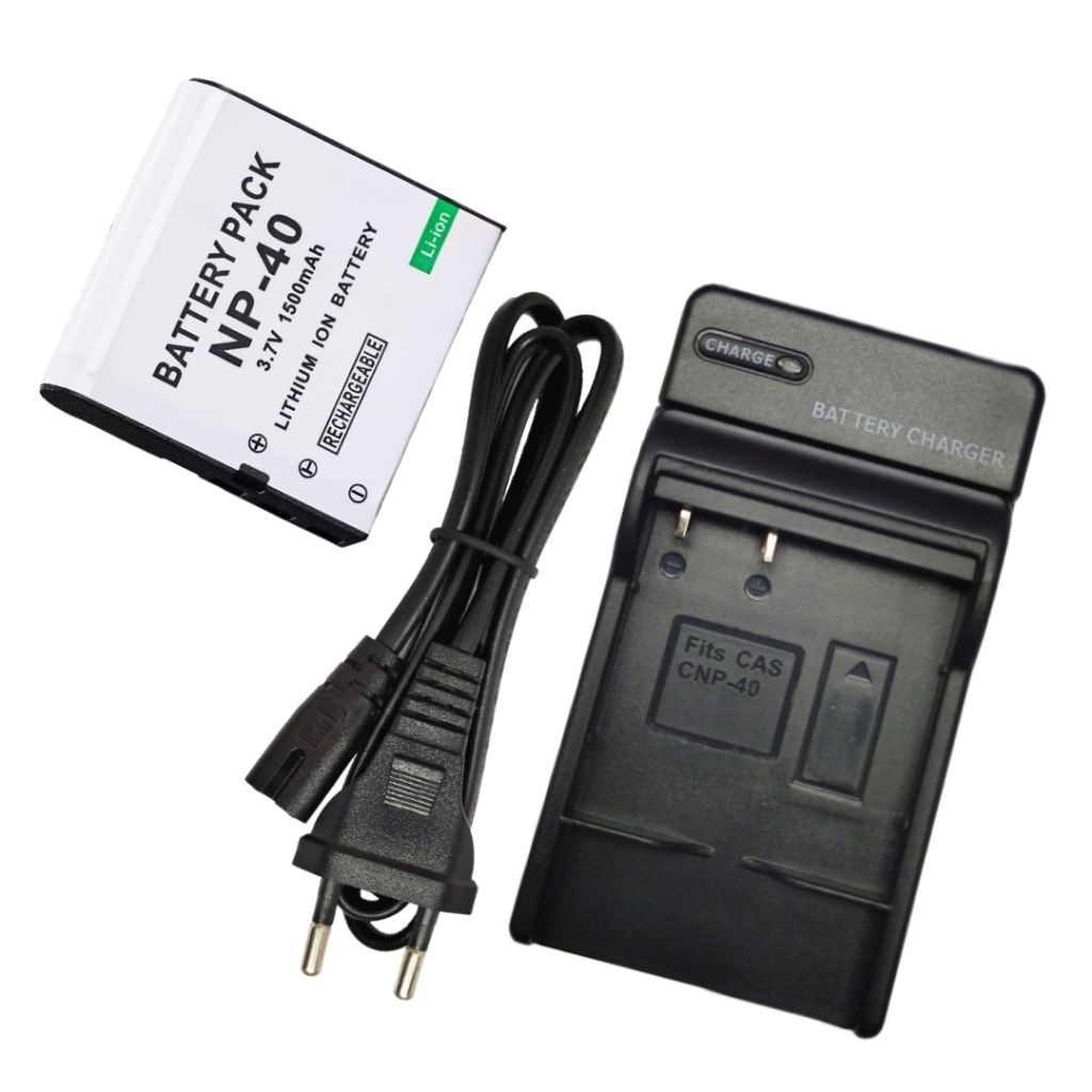 PAKET Baterai + Charger For Casio Kamera NP 40 EX FC150 Z30 Z40 Z50 Z55 Batrei Z300 Z400 Z450 Z500 B