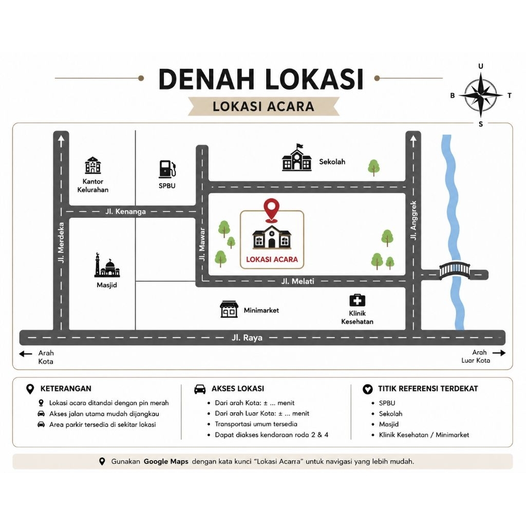 Denah lokasi / Denah pernikahan / Denah acara