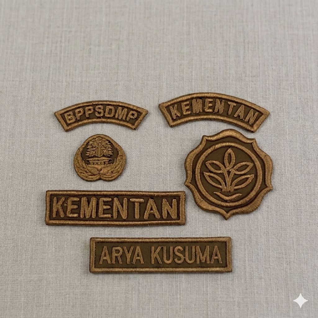 bordir timbul logo kementan / bordir timbul kementrian pertanian
