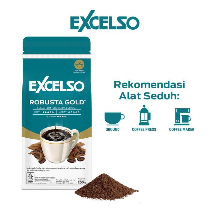 kopi EXCELSO ROBUSTA GOLD 200gr bubuk kopi excelso robusta gold