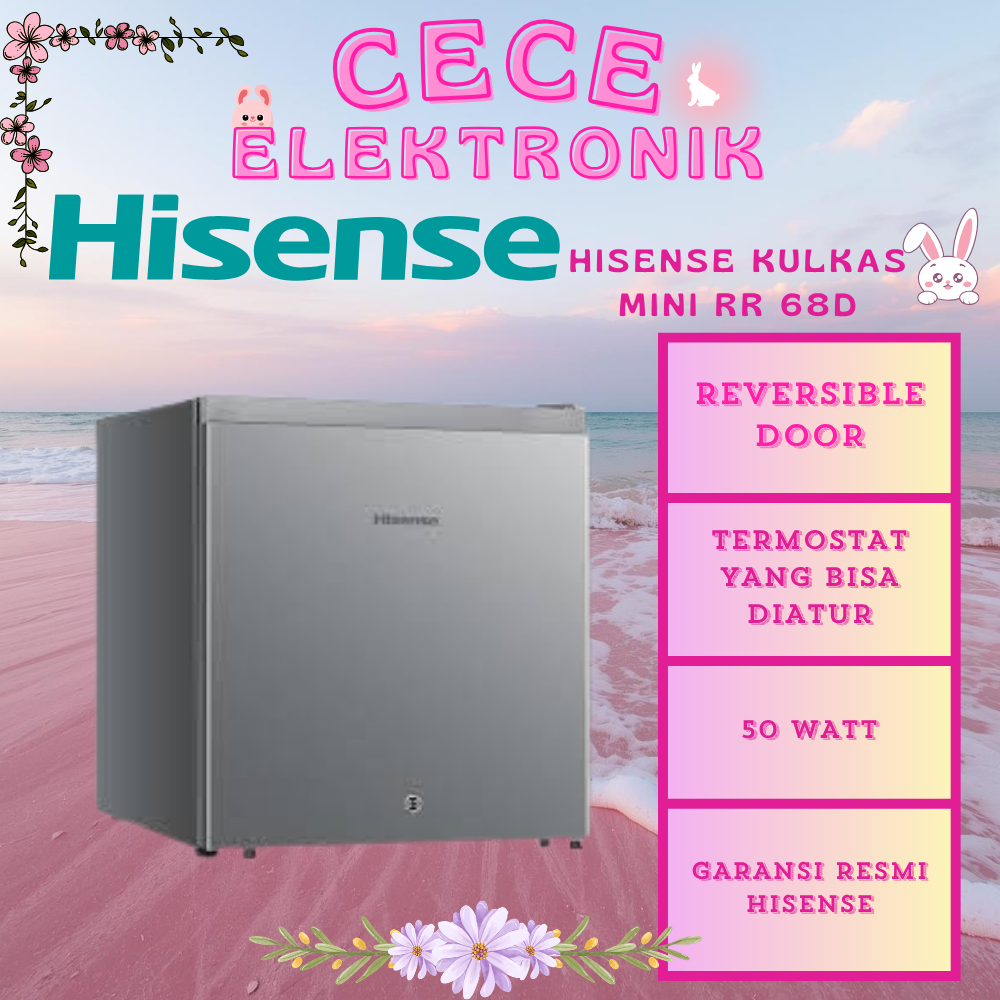 KULKAS HISENSE REFRIGERATOR MINI BAR RR68D4IGN