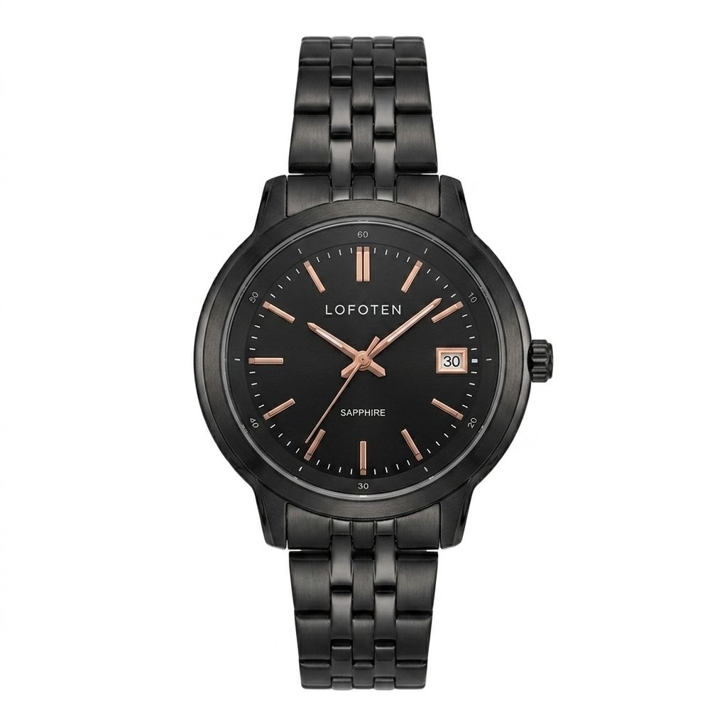 Jam Tangan Lofoten 8110L Rantai Hitam Cewek