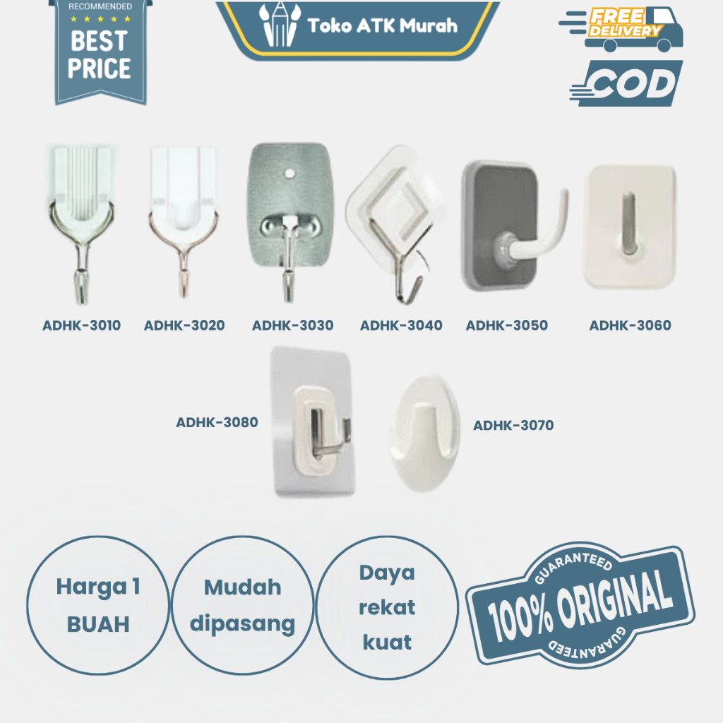 Joyko Gantungan Tempel Dinding Stainless ADHK-3010 / ADHK-3020 / ADHK-3030 / ADHK-3040 / ADHK-3050 /