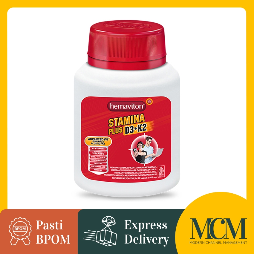 Penambah Stamina Pria Hemaviton Stamina Plus Botol - 30 Kapsul