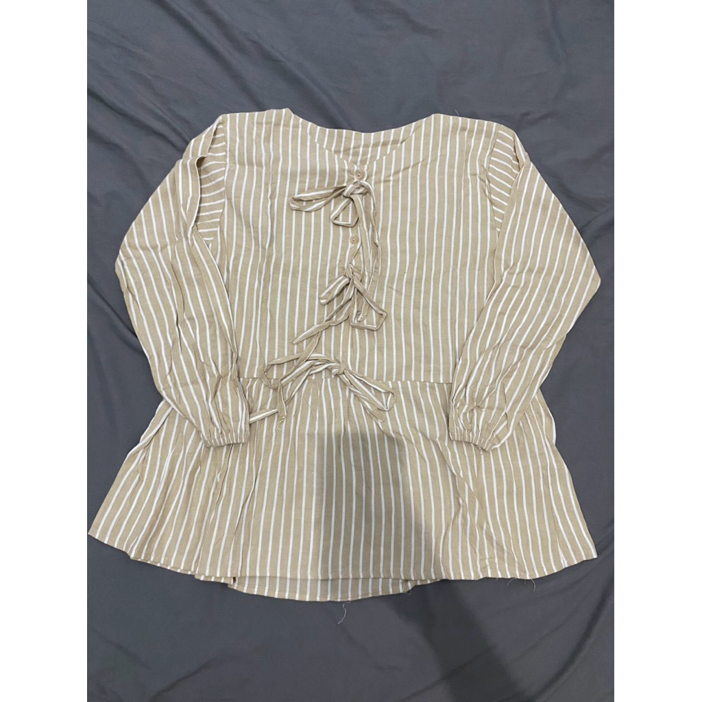 pl blouse salur katun rempel tali