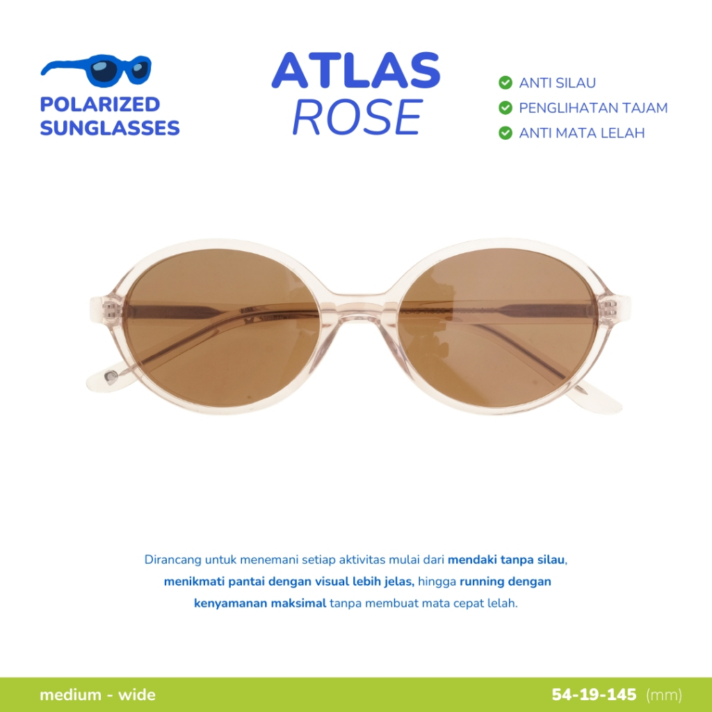 Zonakacamata - Polarized Sunglasses Atlas Rose - Kacamata Hitam Pria/Wanita