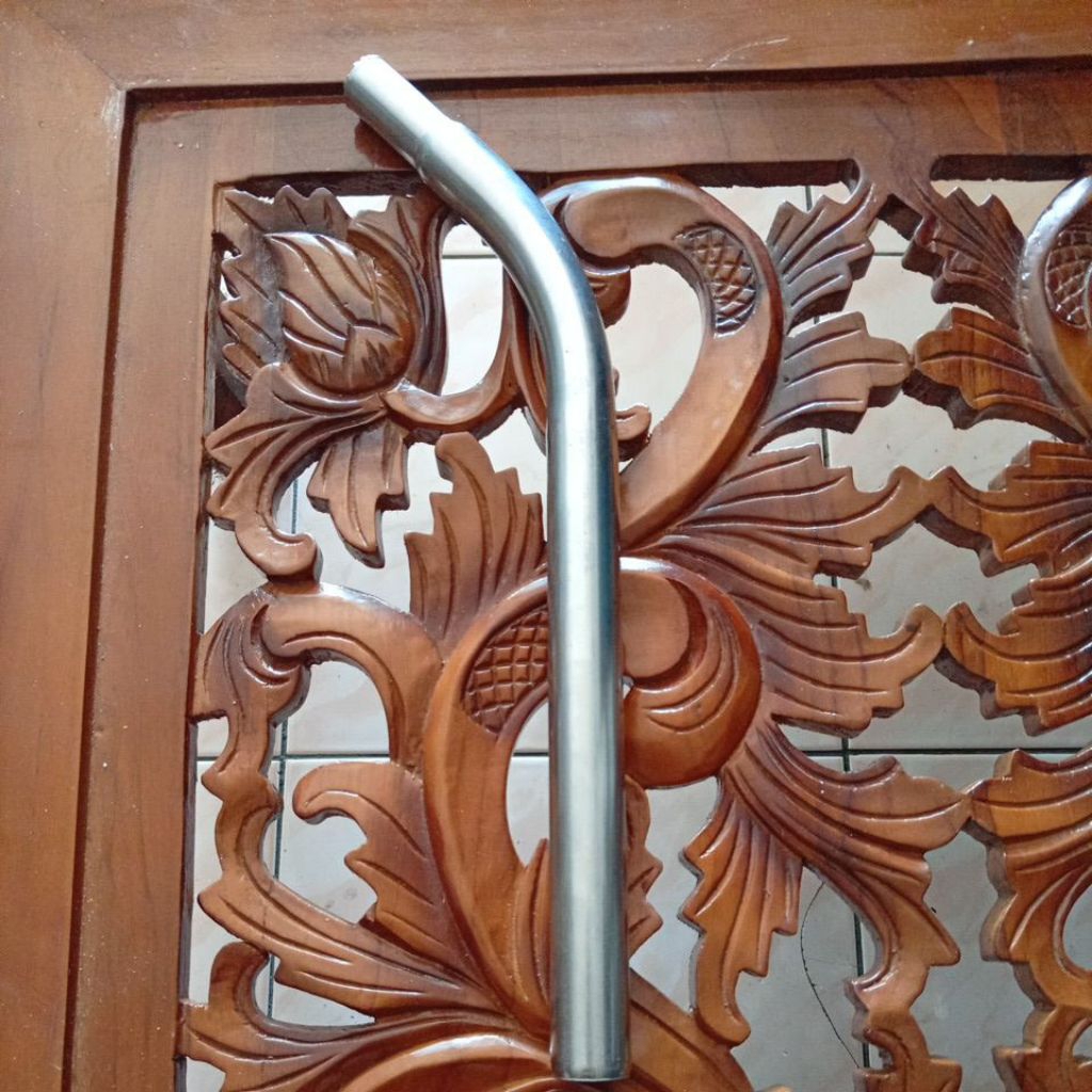 seatpost bengkok tiang sadel bengkok croom besi ukuran 25,4