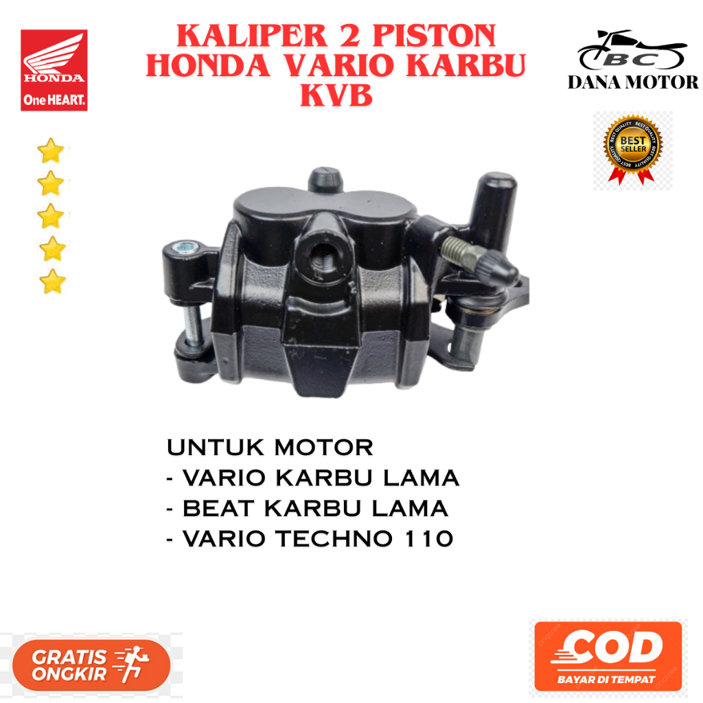 Kaliper vario 110 karbu 2 piston / Caliper Honda Vario Techno 2 Piston Original Nisin  45100-KVB-911