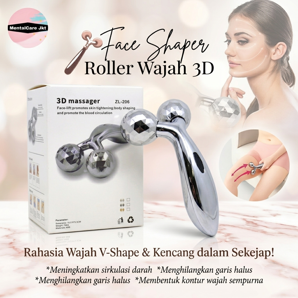Face Massager | Jade roller | Alat Pijat Wajah | Alat Pijat Badan | Face Roller | Roller Wajah Penir