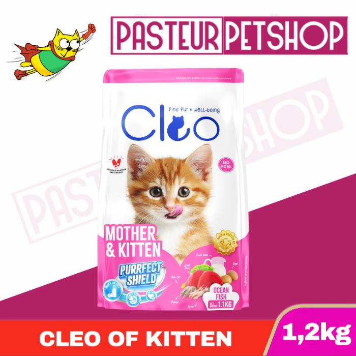 CLEO OCEAN FISH KITTEN 1.2kg makanan kucing CLEO kitten