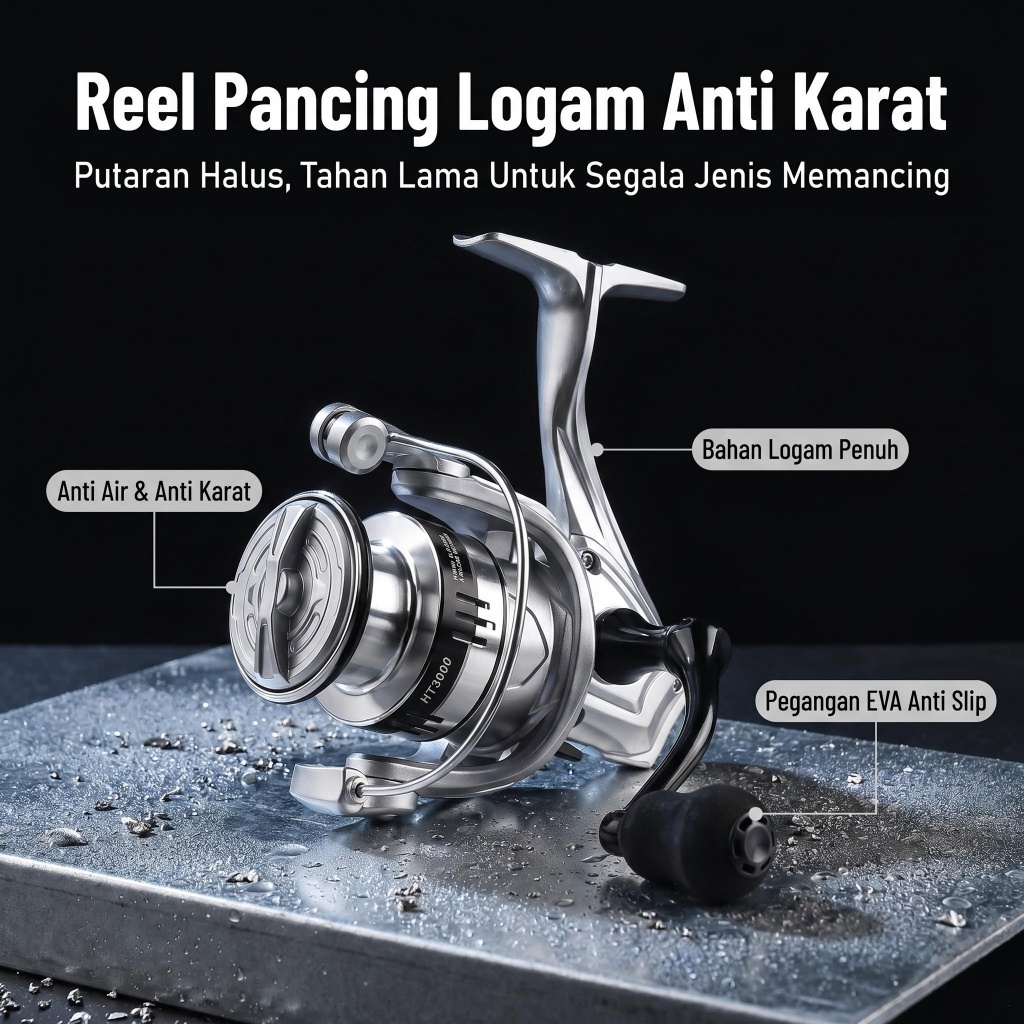 reel Daido WUTOSHU REEL PANCING METAL HT 2000 3000 4000 6000 7000 12BB MAX DRAG 30KG Daido reel