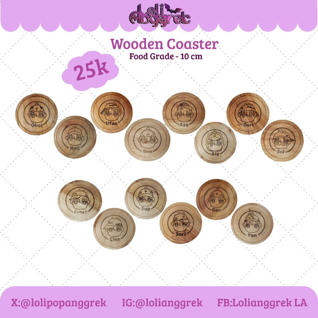 Boboiboy Wooden Coaster Fanmerch