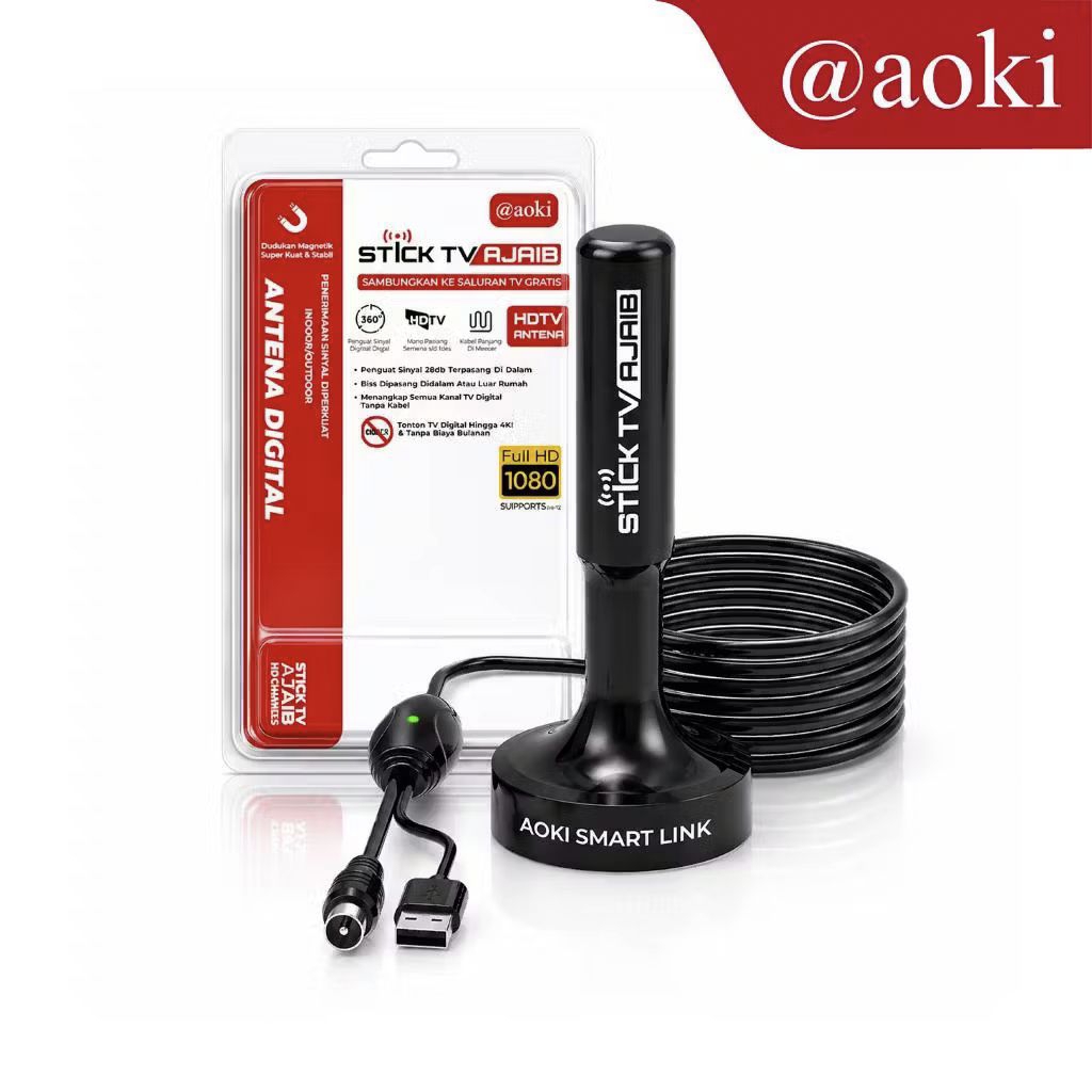ANTENA TV  DIGITAL AOKI AT-3100 STIK AJAIB