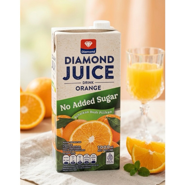 Diamond Juice UHT Jeruk 1000 ML / Minuman jus buah segar