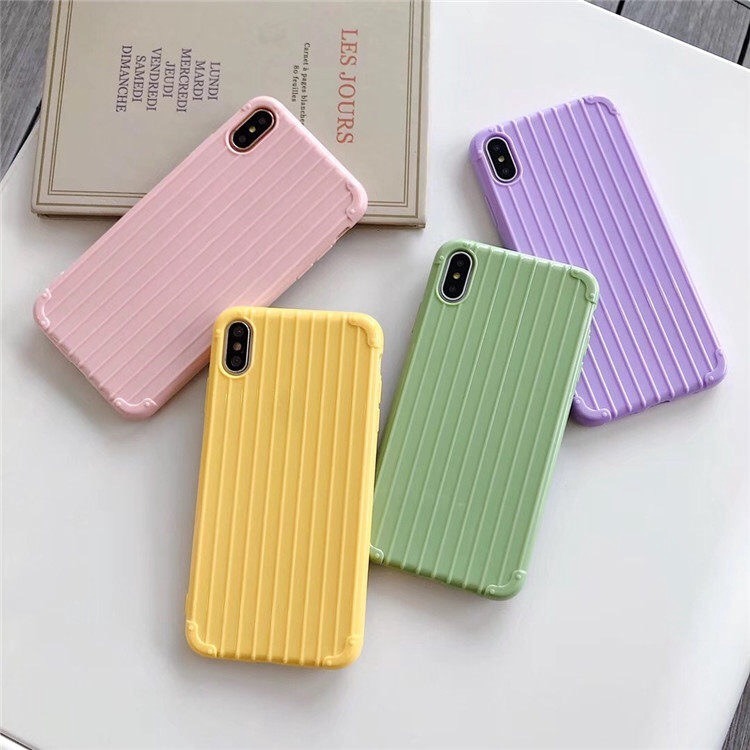 Case Koper Shockproof Casing HP Motif Garis Unik - Random Color Untuk Handphone Samsung Galaxy A02 A