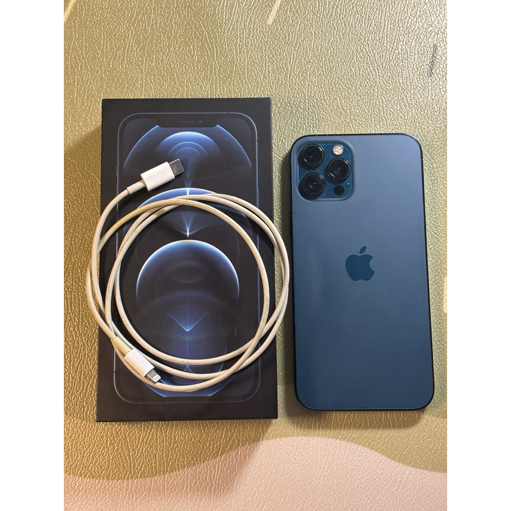 Iphone 12 pro max bekas 256gb pasific blue resmi beacukai sinyal aman