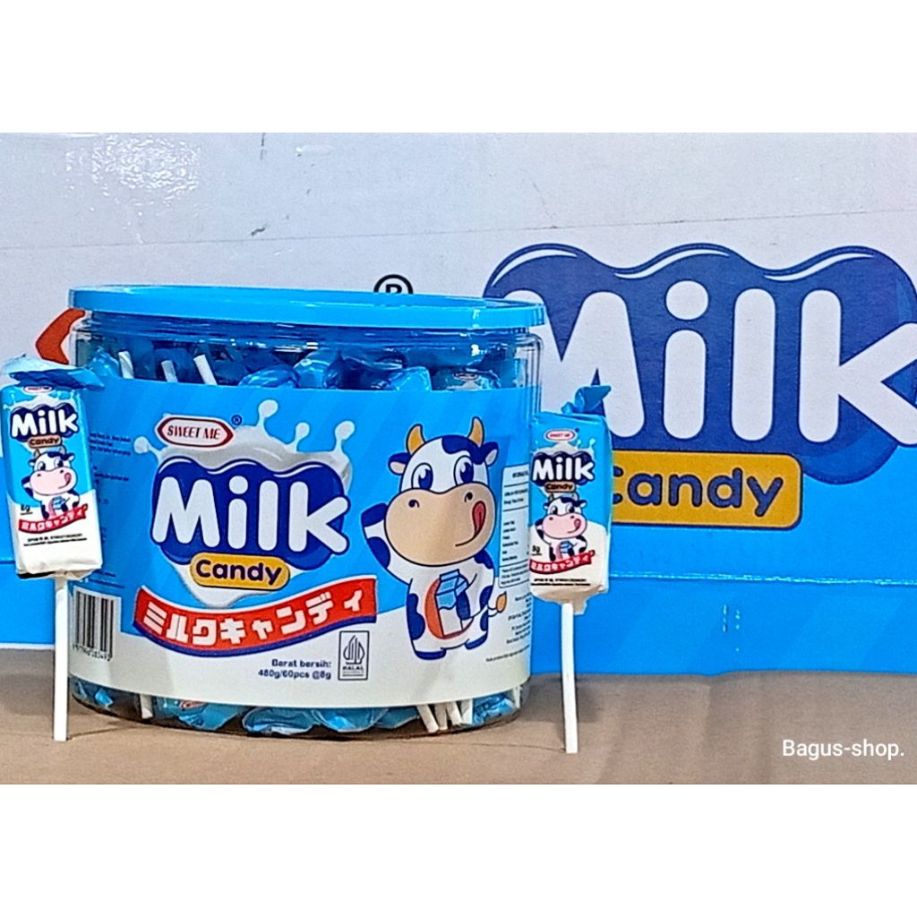 Milk Candy Cube Lolipop Permen isi 60 Ecer 1000