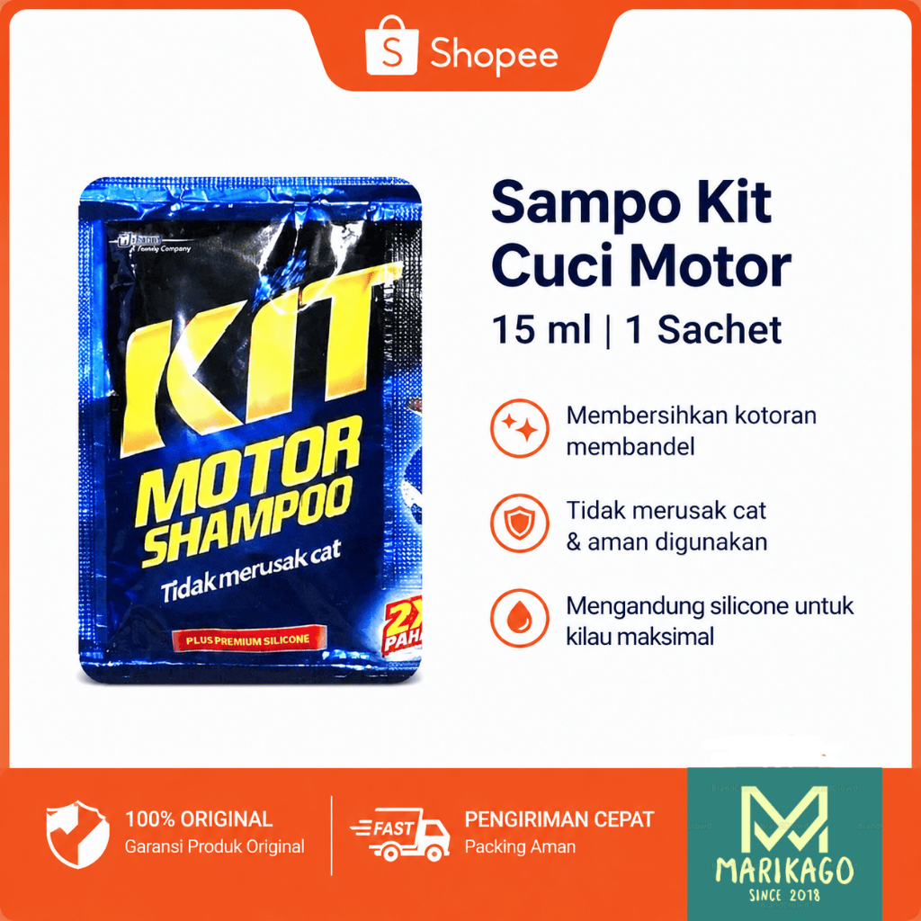 Sampo Kit Cuci Motor 15 ml 1 Saset