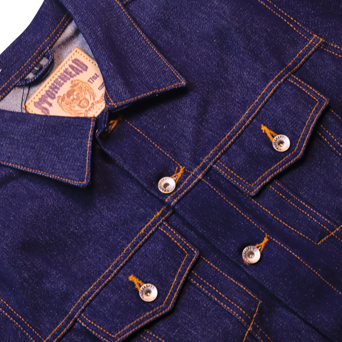 Stonehead Denim Jacket Type III Raw Denim 17 oz Blue Indigo