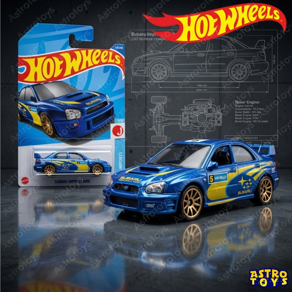 Hot Wheels Subaru Impreza WRX Biru Lot K 2026 Original Hotwheels Diecast 1:64