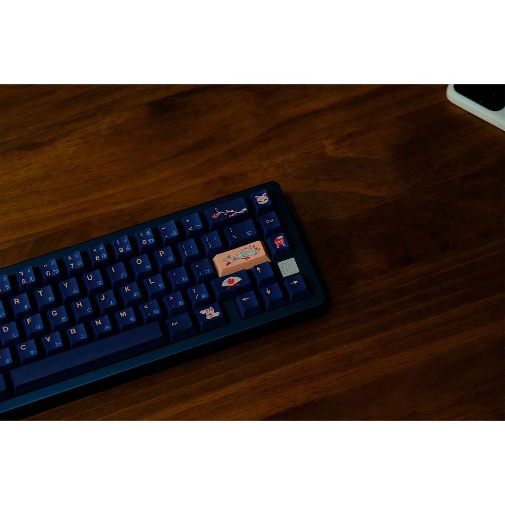 Keycaps PBT Dye Sub Kitsune Japanese Root Colorways Cherry Profile