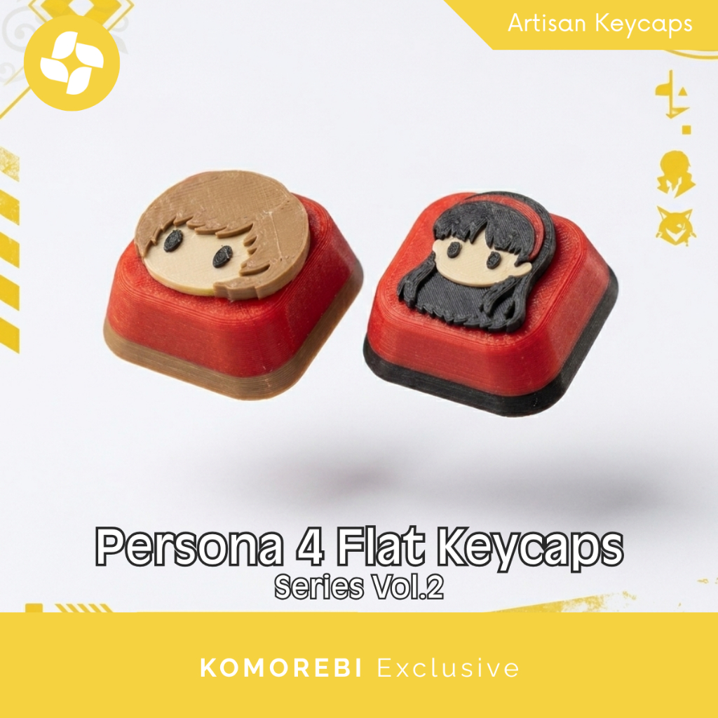 Artisan Keycap Persona 4 Vol 2 Chie Satonaka Yukiko Amagi Custom Mechanical Keyboard Flat Keycap Kom