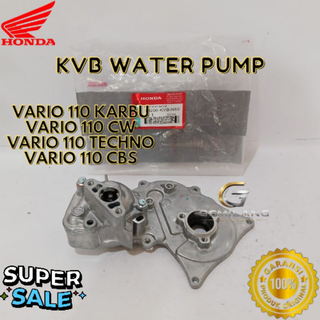 WATER PUMP KODE KVB, WATER PUMP VARIO 110 KARBU, WATER PUMP VARIO 110 CW, WATER PUMP VARIO 110 TECHN