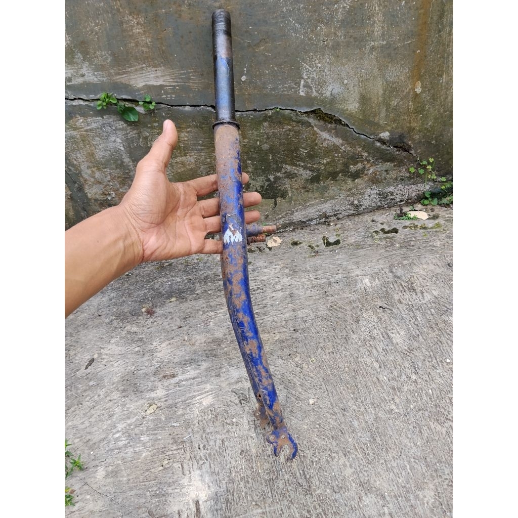 FORK RIGID SEPEDA MTB 26 JADUL DRAT STANDAR STEERTUBE 14 CM ANTIK