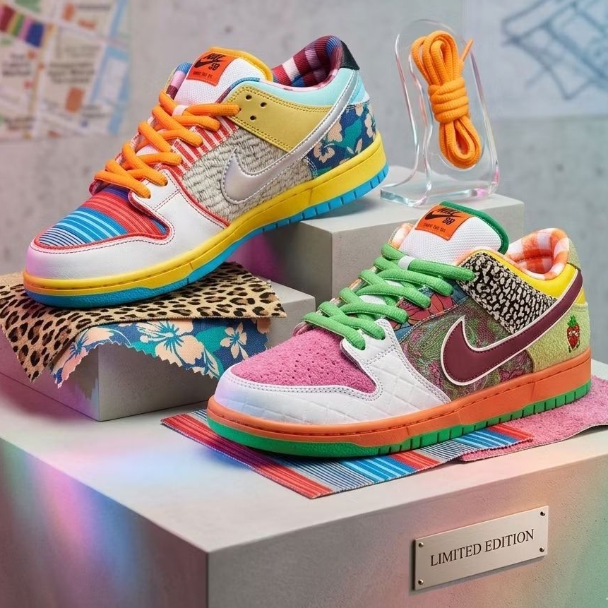nike sb dunk what the paul multicolour size 42