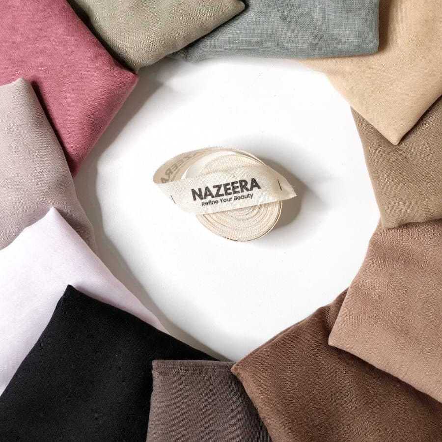 Nazeera Hijab - Segi Empat Paris Jadul | Hijab | Kerudung | Jilbab Paris |Ori | Polos