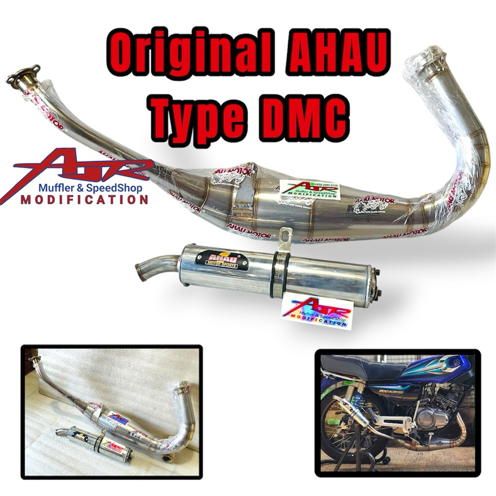 Knalpot Original AHAU1 Ahau one DMC & PDK ccg Stainless Anti Karat PNP Motor Yamaha RX King,RX Spesi
