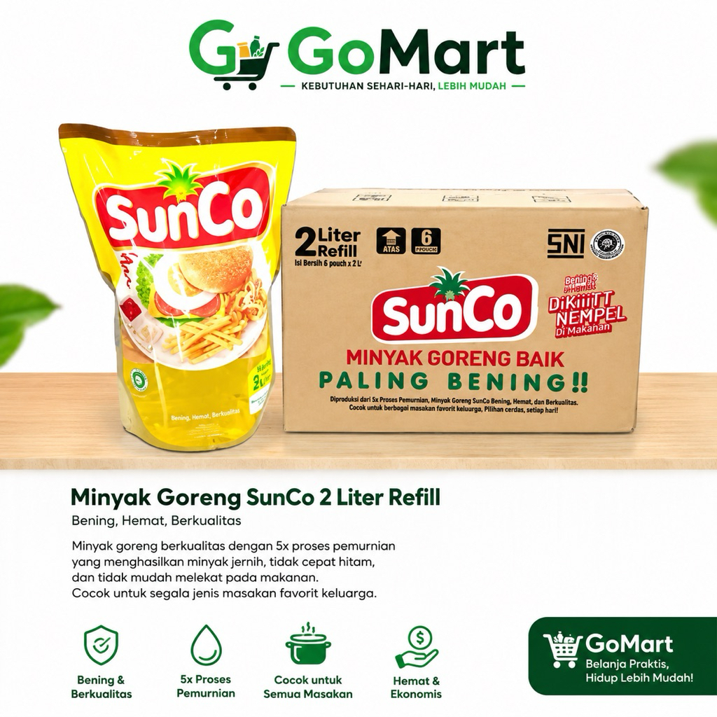 Minyak Goreng Sanco 2 Liter 1 Dus/Karton | Sanco 2L Grosir Murah