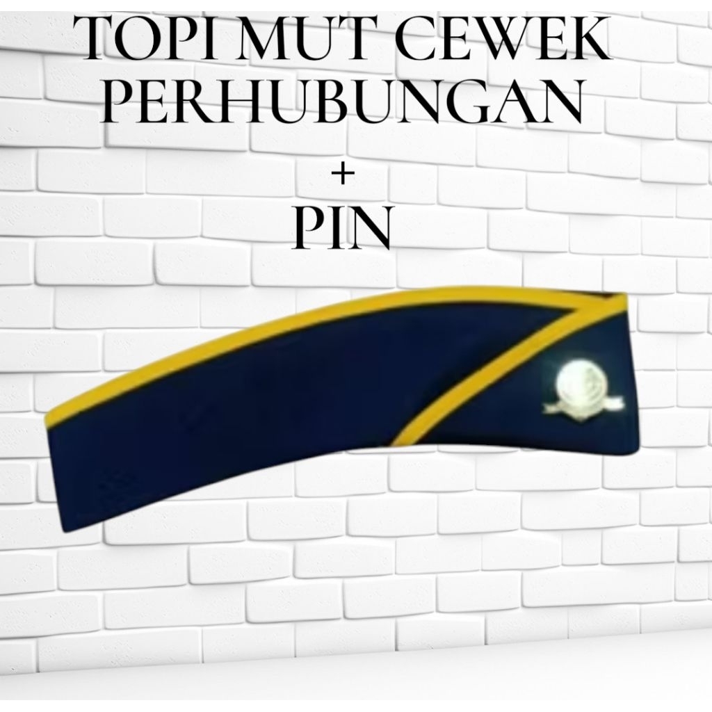 TOPI MUT CEWEK PERHUBUNGAN TOPI MUT CEWEK DISHUB PLUS PIN MUT.